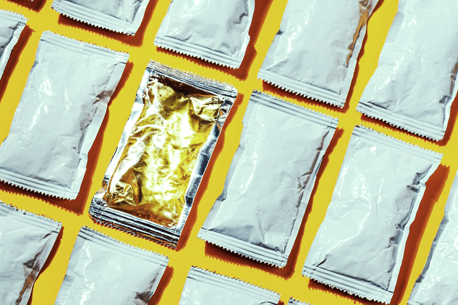 golden sauce in sachet packages